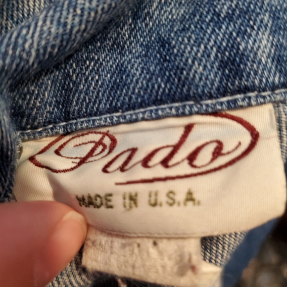 Vintage 80s Fall Jean Jacket w Leaf Embroidery & Rhinestones - Picture 10 of 13